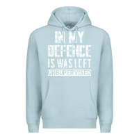 Blue Mist in my defence i was left unsupervised Premium Hoodie - artisFamous