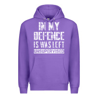 Purple in my defence i was left unsupervised Premium Hoodie - artisFamous