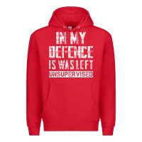Red in my defence i was left unsupervised Premium Hoodie - artisFamous