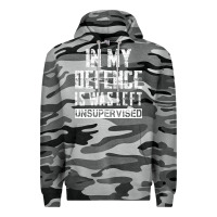 Slate Camo in my defence i was left unsupervised Premium Hoodie - artisFamous