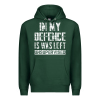 Sports Green in my defence i was left unsupervised Premium Hoodie - artisFamous