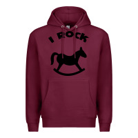 Burgundy i rock funny Premium Hoodie - artisFamous