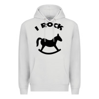 Dove Grey i rock funny Premium Hoodie - artisFamous