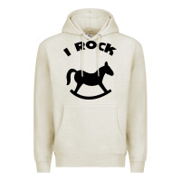 Oatmeal Heather i rock funny Premium Hoodie - artisFamous