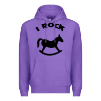 Purple i rock funny Premium Hoodie - artisFamous