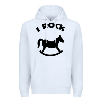 White i rock funny Premium Hoodie - artisFamous