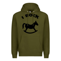 Army Green i rock funny Premium Hoodie - artisFamous