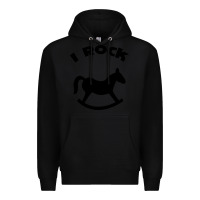Black i rock funny Premium Hoodie - artisFamous