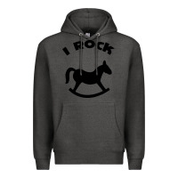 Charcoal Heather i rock funny Premium Hoodie - artisFamous