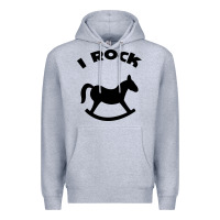 Heather Grey i rock funny Premium Hoodie - artisFamous