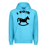 Ocean Blue i rock funny Premium Hoodie - artisFamous