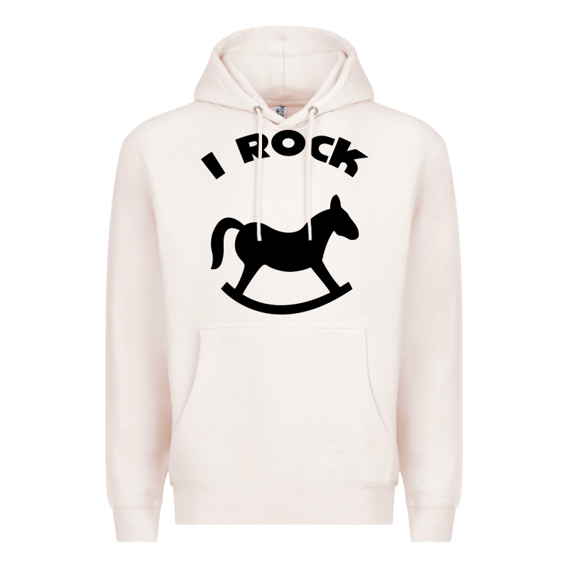 I Rock Funny Premium Hoodie by artisFamous | Teevron