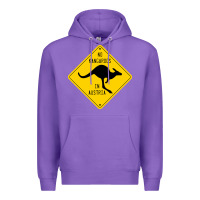 Purple no kangaroos in austria Premium Hoodie - artisFamous