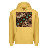 Antique Gold leopard gemstone leather Premium Hoodie - BarkalooDesign