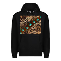 Black leopard gemstone leather Premium Hoodie - BarkalooDesign