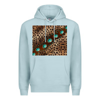 Blue Mist leopard gemstone leather Premium Hoodie - BarkalooDesign