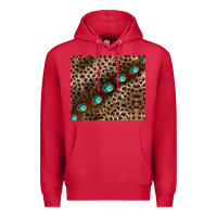 Cardinal leopard gemstone leather Premium Hoodie - BarkalooDesign