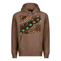 Chestnut leopard gemstone leather Premium Hoodie - BarkalooDesign