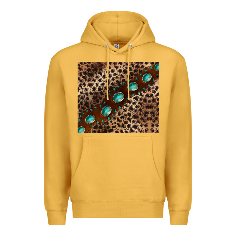 Leopard Gemstone Leather Premium Hoodie by BarkalooDesign | Teevron