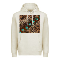 Oatmeal Heather leopard gemstone leather Premium Hoodie - BarkalooDesign