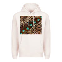 Pale Pink leopard gemstone leather Premium Hoodie - BarkalooDesign