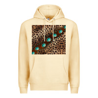 Pina Colada leopard gemstone leather Premium Hoodie - BarkalooDesign