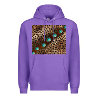 Purple leopard gemstone leather Premium Hoodie - BarkalooDesign