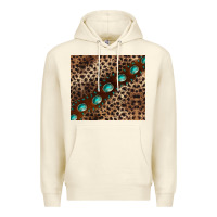 Sandshell leopard gemstone leather Premium Hoodie - BarkalooDesign