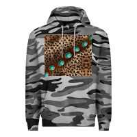 Slate Camo leopard gemstone leather Premium Hoodie - BarkalooDesign