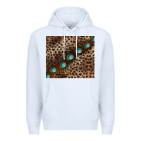 White leopard gemstone leather Premium Hoodie - BarkalooDesign