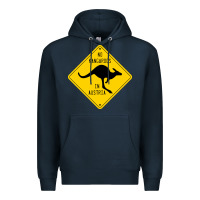 Navy no kangaroos in austria Premium Hoodie - artisFamous