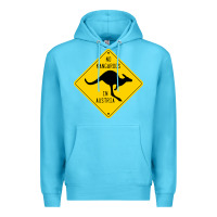 Ocean Blue no kangaroos in austria Premium Hoodie - artisFamous