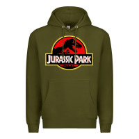 Army Green jurassicc park cartoon Premium Hoodie - artisFamous