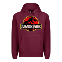 Burgundy jurassicc park cartoon Premium Hoodie - artisFamous