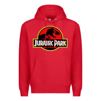 Red jurassicc park cartoon Premium Hoodie - artisFamous