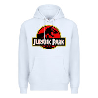 White jurassicc park cartoon Premium Hoodie - artisFamous