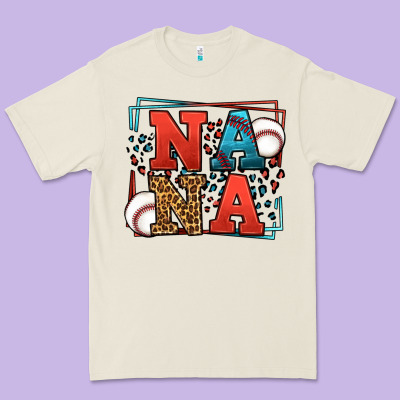 Baseball Nana Leopard Frame Premium Tee Designed By Lillyallendesigns