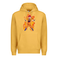 Mustard goku super sayan Premium Hoodie - artisFamous