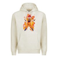 Oatmeal Heather goku super sayan Premium Hoodie - artisFamous