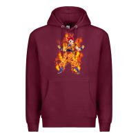 Burgundy goku super sayan Premium Hoodie - artisFamous