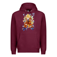 Burgundy super saiyan Premium Hoodie - artisFamous