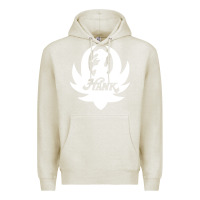 Oatmeal Heather white and black hank art Premium Hoodie - artisFamous