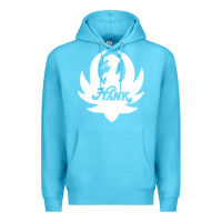 Ocean Blue white and black hank art Premium Hoodie - artisFamous