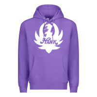 Purple white and black hank art Premium Hoodie - artisFamous
