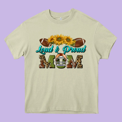 Loud And Proud Mom Heavy Core Tee Designed By Bundleandbundleshop