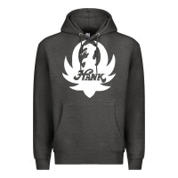 Charcoal Heather white and black hank art Premium Hoodie - artisFamous