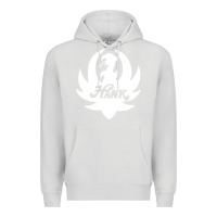 Dove Grey white and black hank art Premium Hoodie - artisFamous