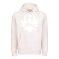 Pale Pink white and black hank art Premium Hoodie - artisFamous