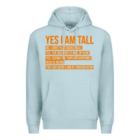 Blue Mist yes i am tall Premium Hoodie - artisFamous