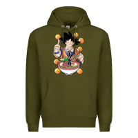 Army Green Saiyan Ramen Premium Hoodie - artisFamous